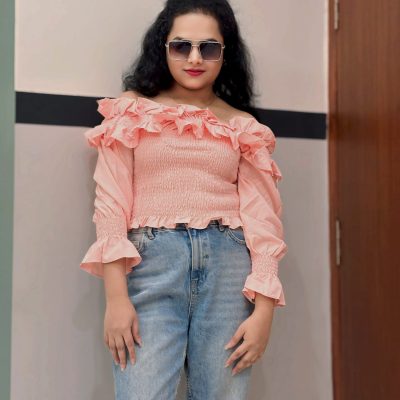 Women Full Sleeves Slash Neck Top